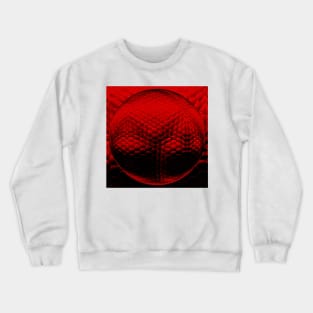 spherical hexagonal mosaic design in vivid red Crewneck Sweatshirt